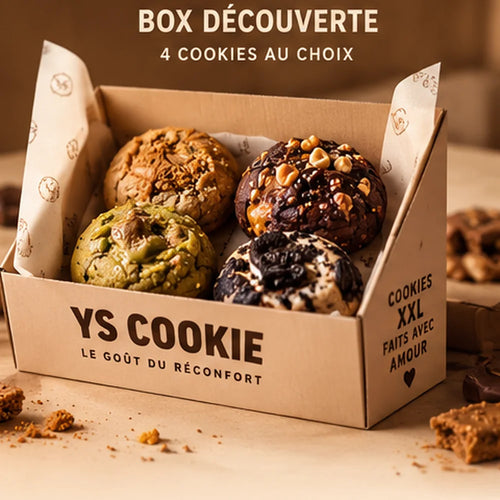 Box découverte de 4 cookies artisanaux XXL YS COOKIE