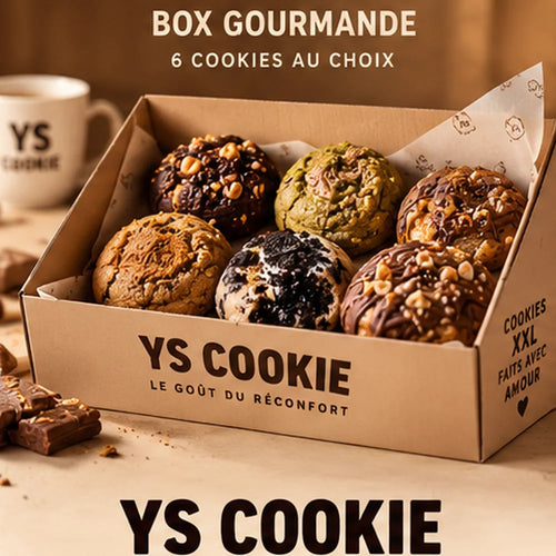 Box gourmande de 6 cookies artisanaux XXL YS COOKIE